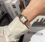 Cartier France Tank Series 25*20/30*25MM Rose Gold Bracelet Women Watch